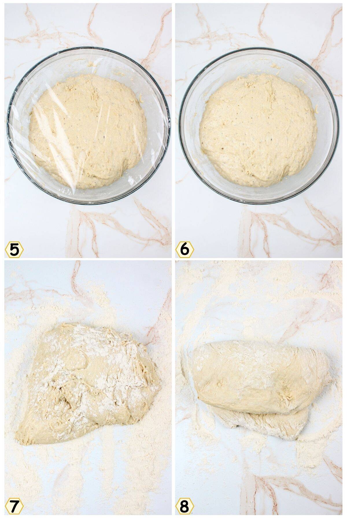 let dough proof then fold several times.