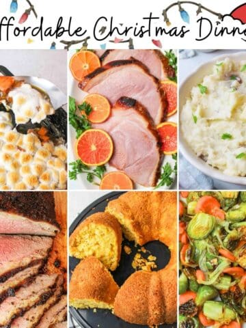 affordable christmas dinner thumbnail.