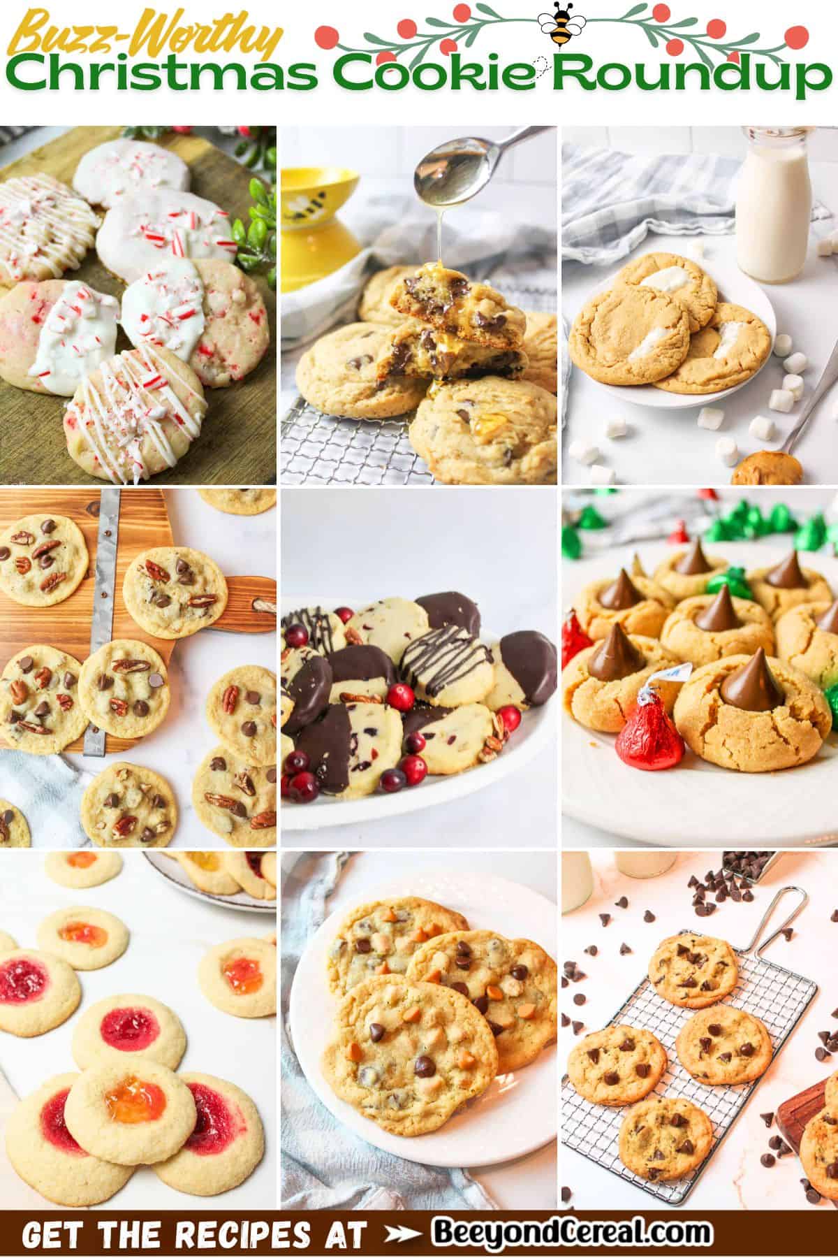 promotional graphic for buzz worthy christmas cookie round up.