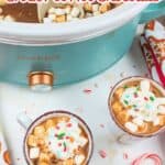 promotional graphic for dairy free crock pot hot chocolate.