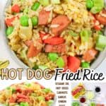 promotional graphic for hot dog fried rice.