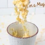 promotional graphic for rice krispie treat in a mug.