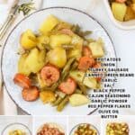 promotional graphic for green bean potato casserole.