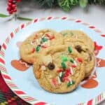 christmas kitchen sink cookies on a plate.