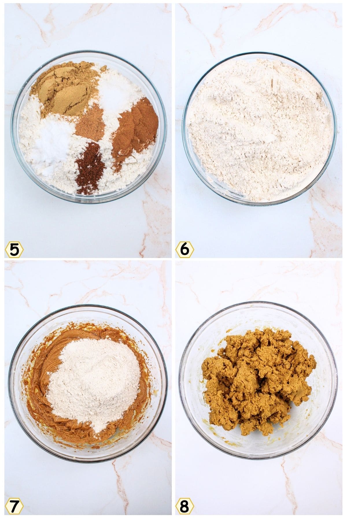 whisk dry ingredients and stir into wet mixture.