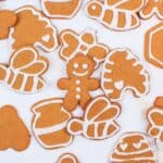 iced and decorated gingerbread cookies.