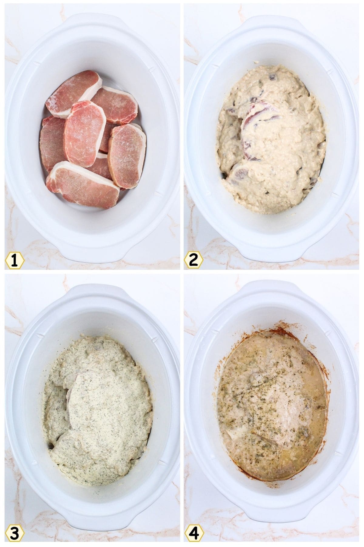 layer everything in crockpot and cook.